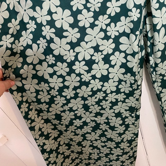 NWOT Nasty Gal high rise wide leg floral trousers size medium 2 pockets - Picture 2 of 13